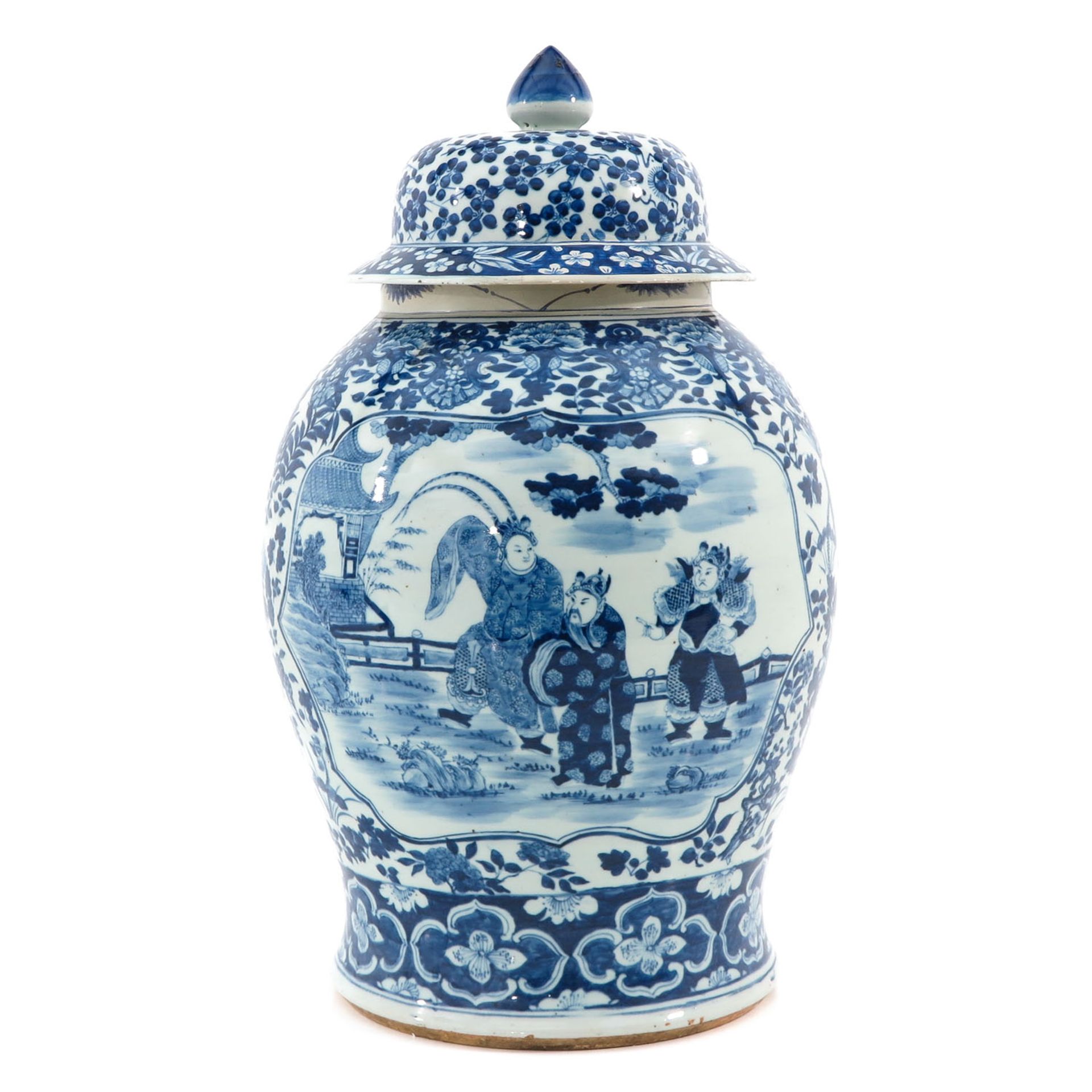 A Blue and White Jar with Cover - Image 3 of 10