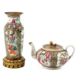 A Cantonese Teapot and Vase