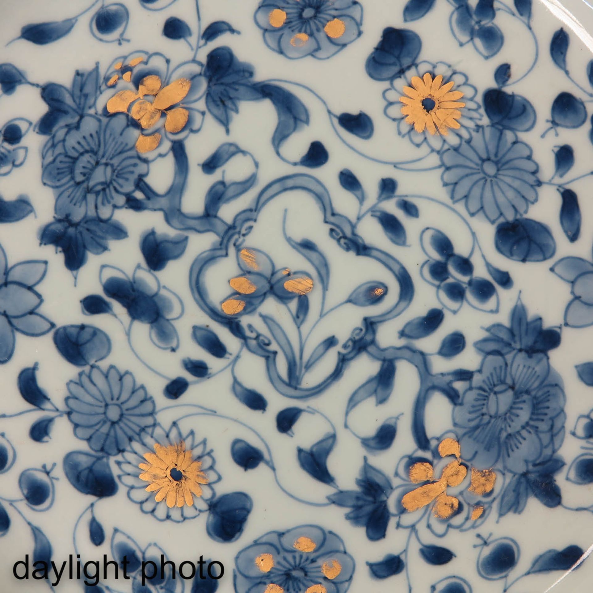 A Blue and Gilt Floral Decor Plates - Image 5 of 5