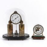 A Lot of 2 Electric Clocks under Glass Domes