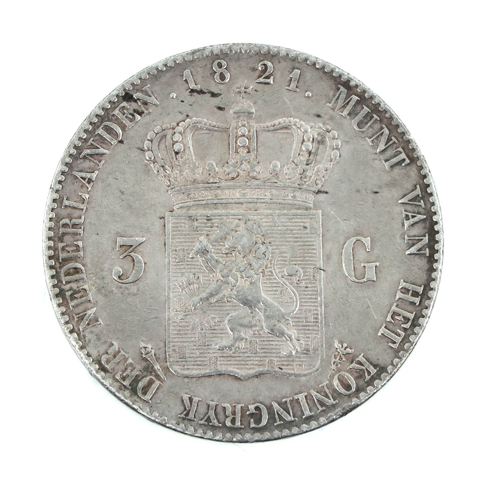 A Lot of 2 Silver 3 Guilder Coins - Bild 3 aus 6