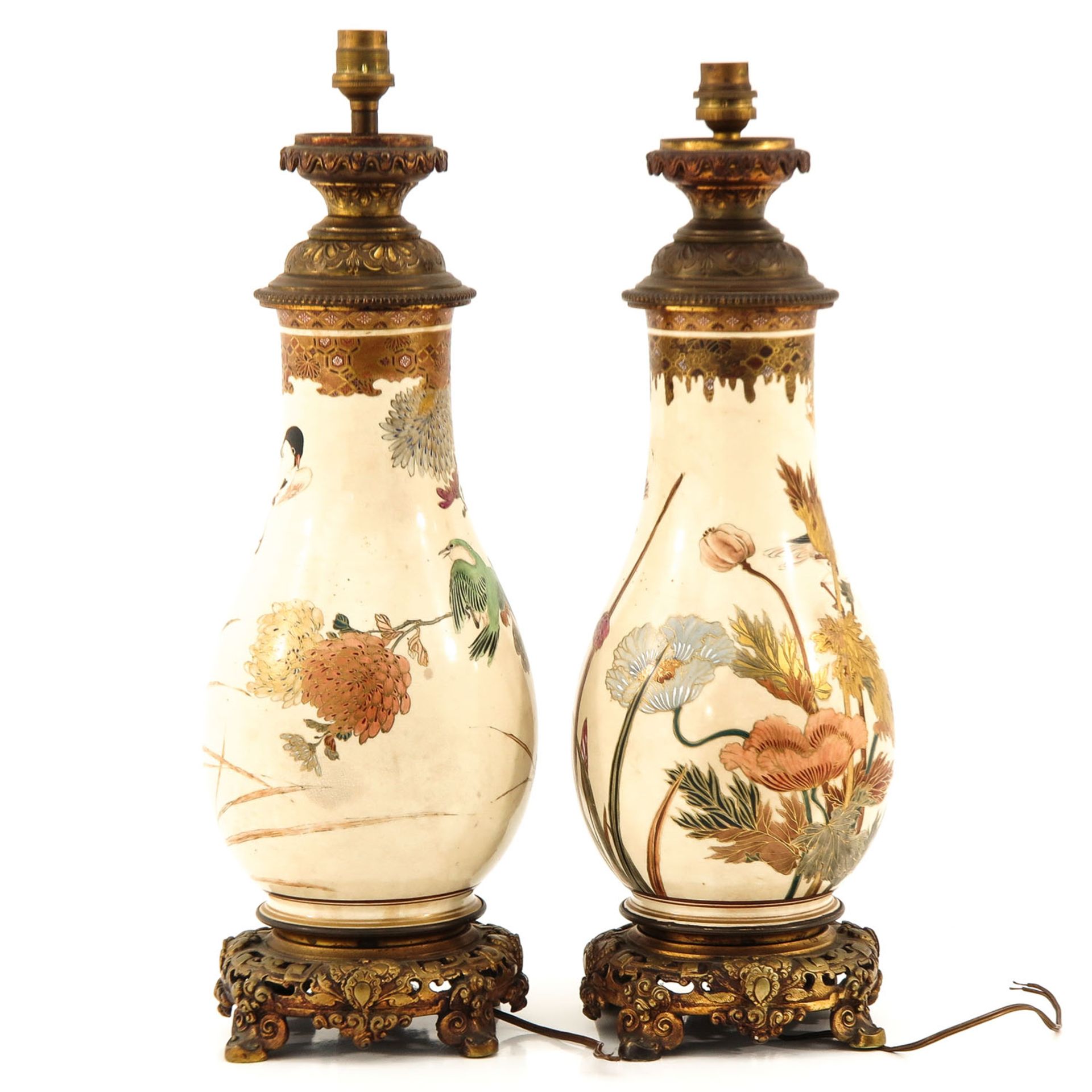 A Pair of Satsuma Lamps - Image 4 of 9