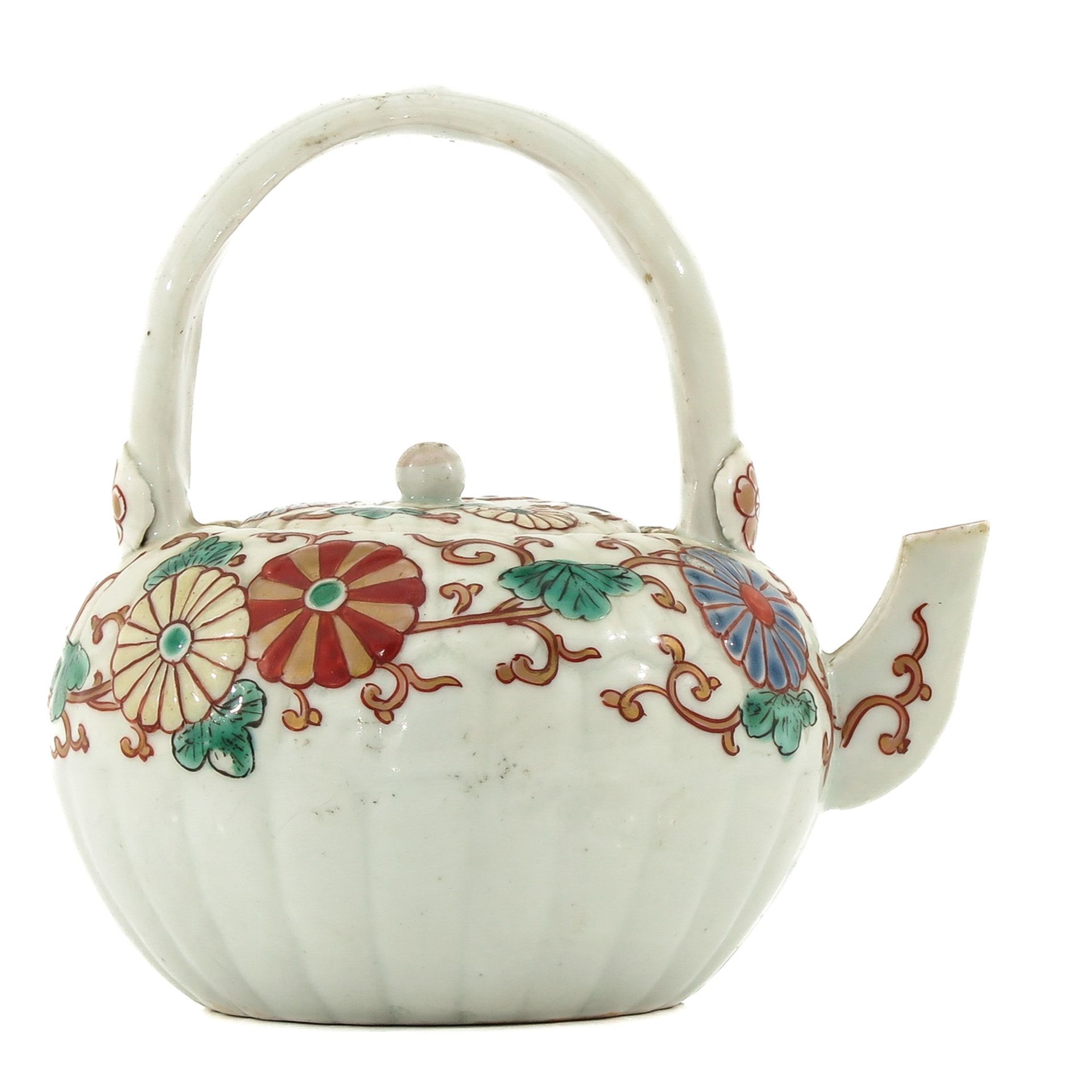 A Polychrome Decor Teapot - Image 3 of 9