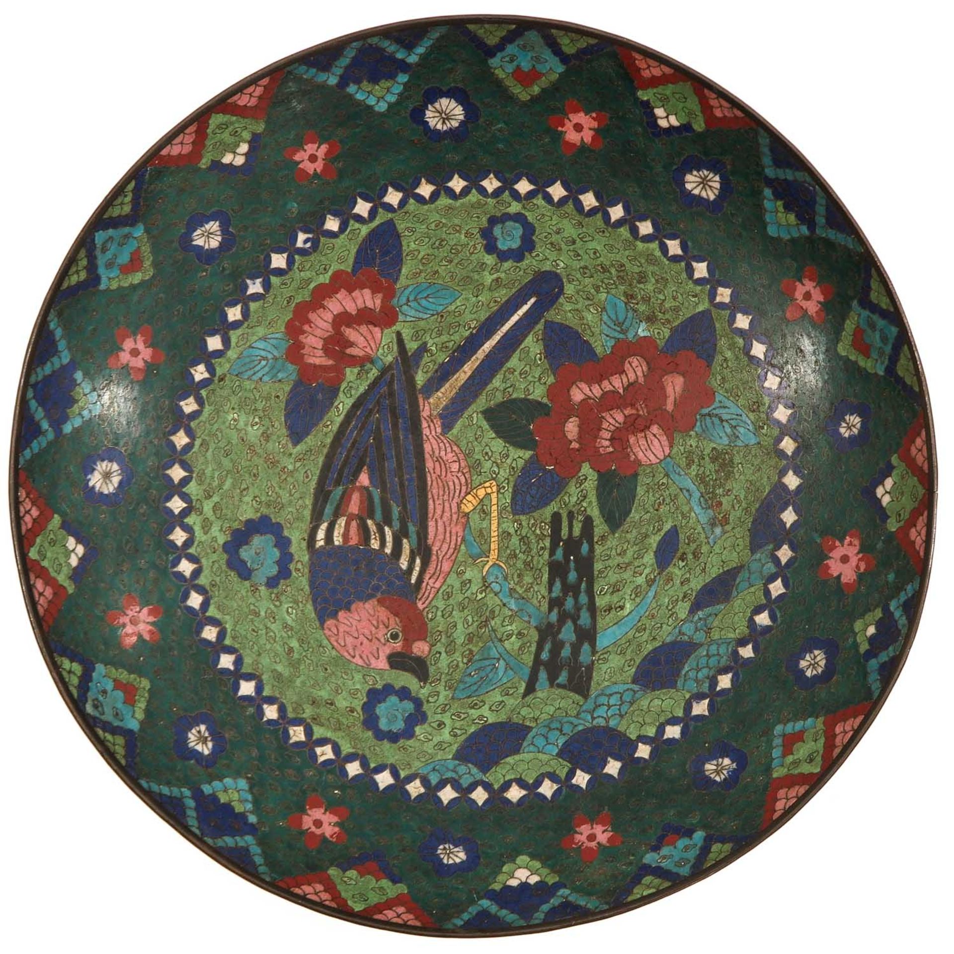 A Pair of Cloisonne Chargers - Image 3 of 10
