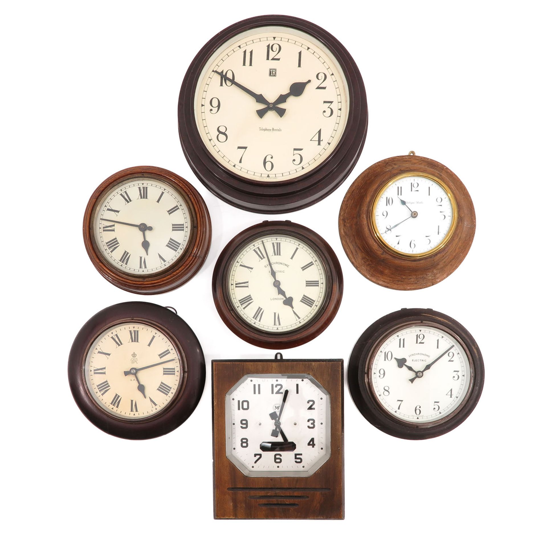 A Collection of 7 Electric Clocks