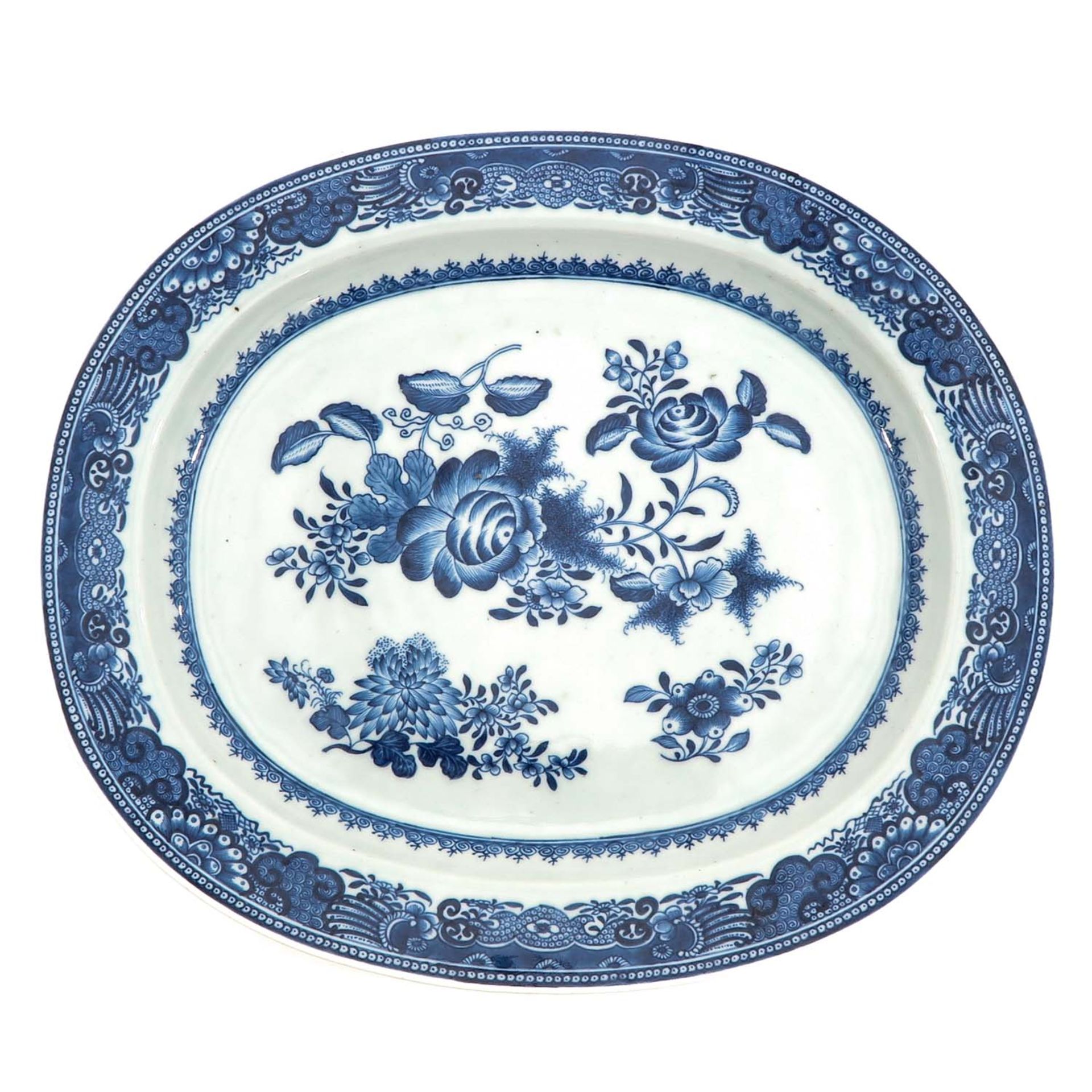 A Blue and White Serving Dish