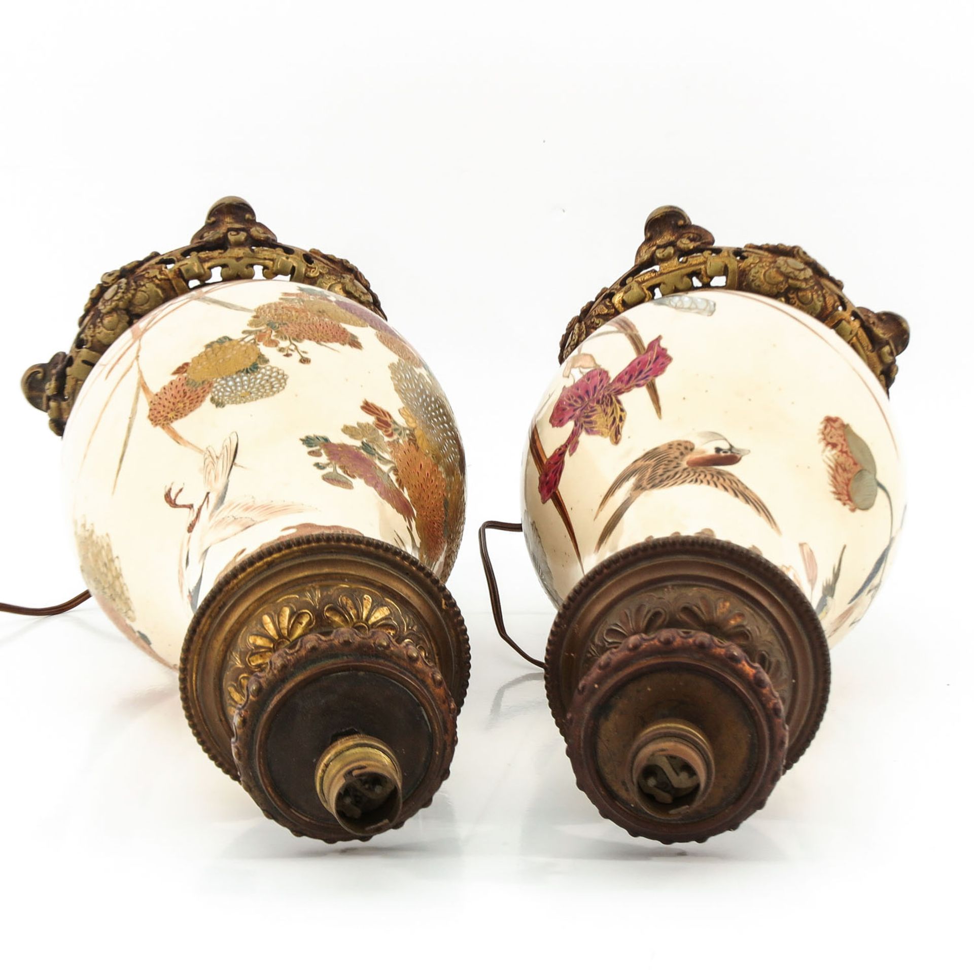 A Pair of Satsuma Lamps - Image 5 of 9