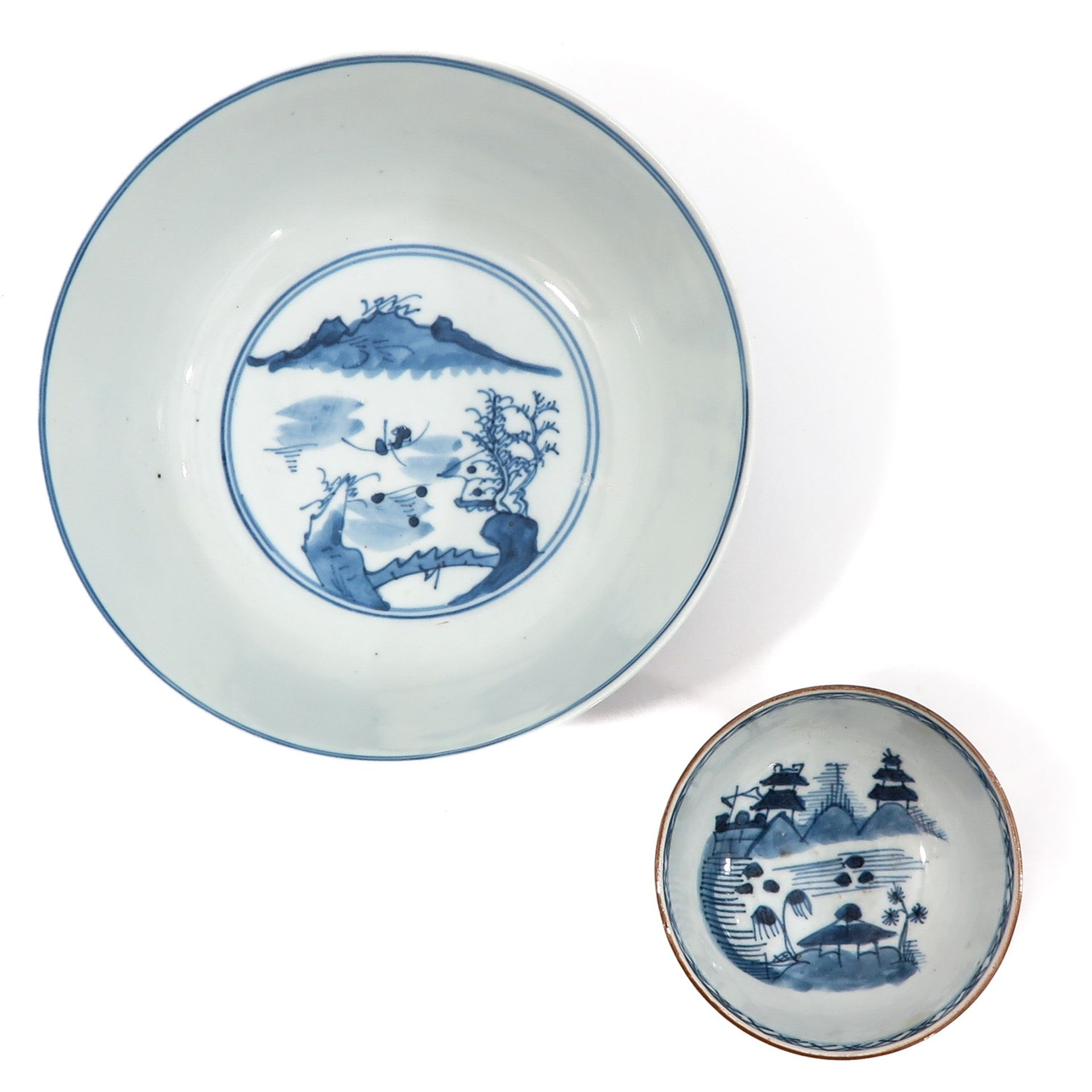 A Lot of 2 Blue and White Bowls - Image 5 of 9