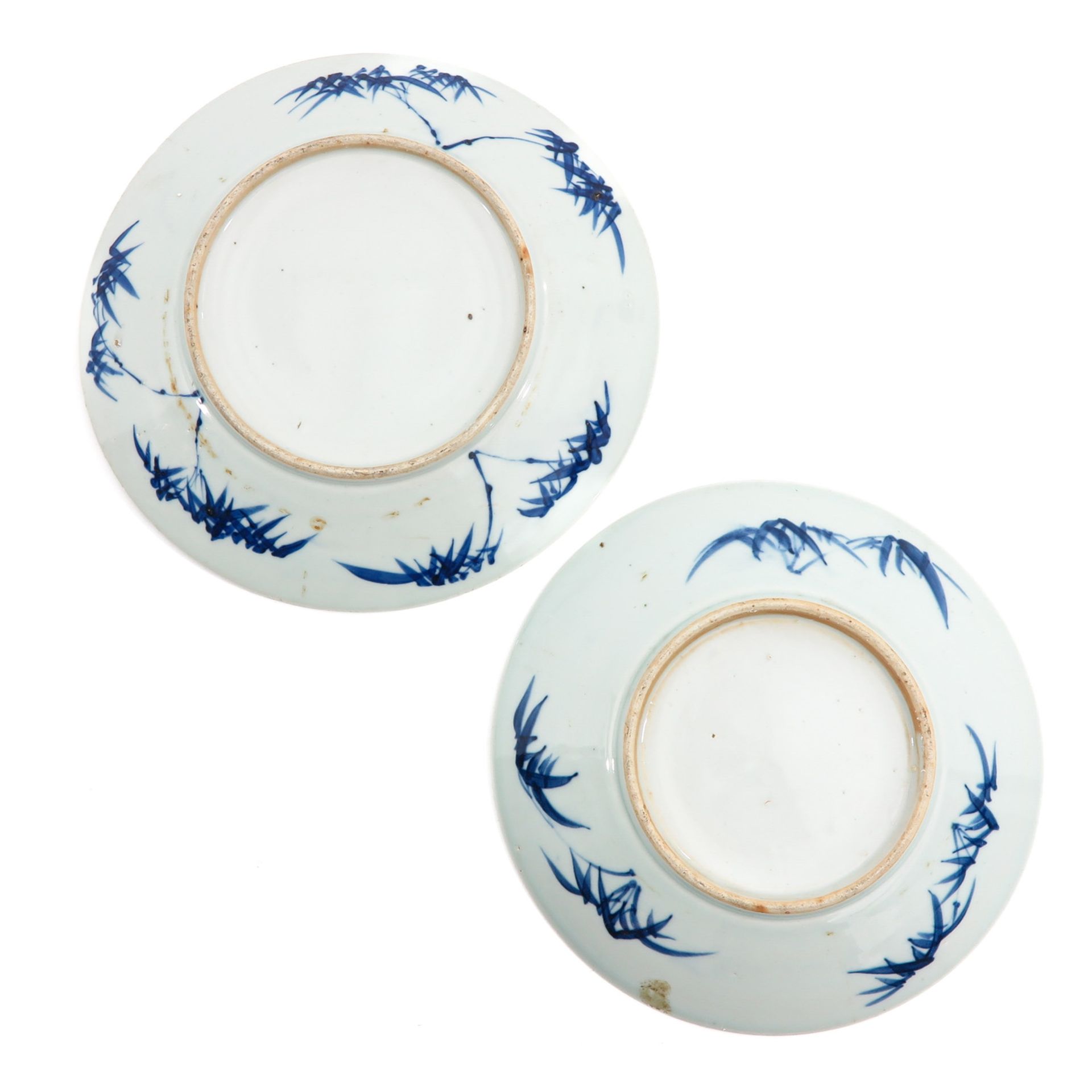 A Lot of 2 Blue and White Plates - Image 2 of 10