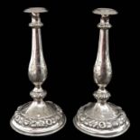 A Pair of Silver Candlesticks