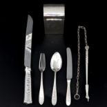 A Collection of Jewish Silver Items