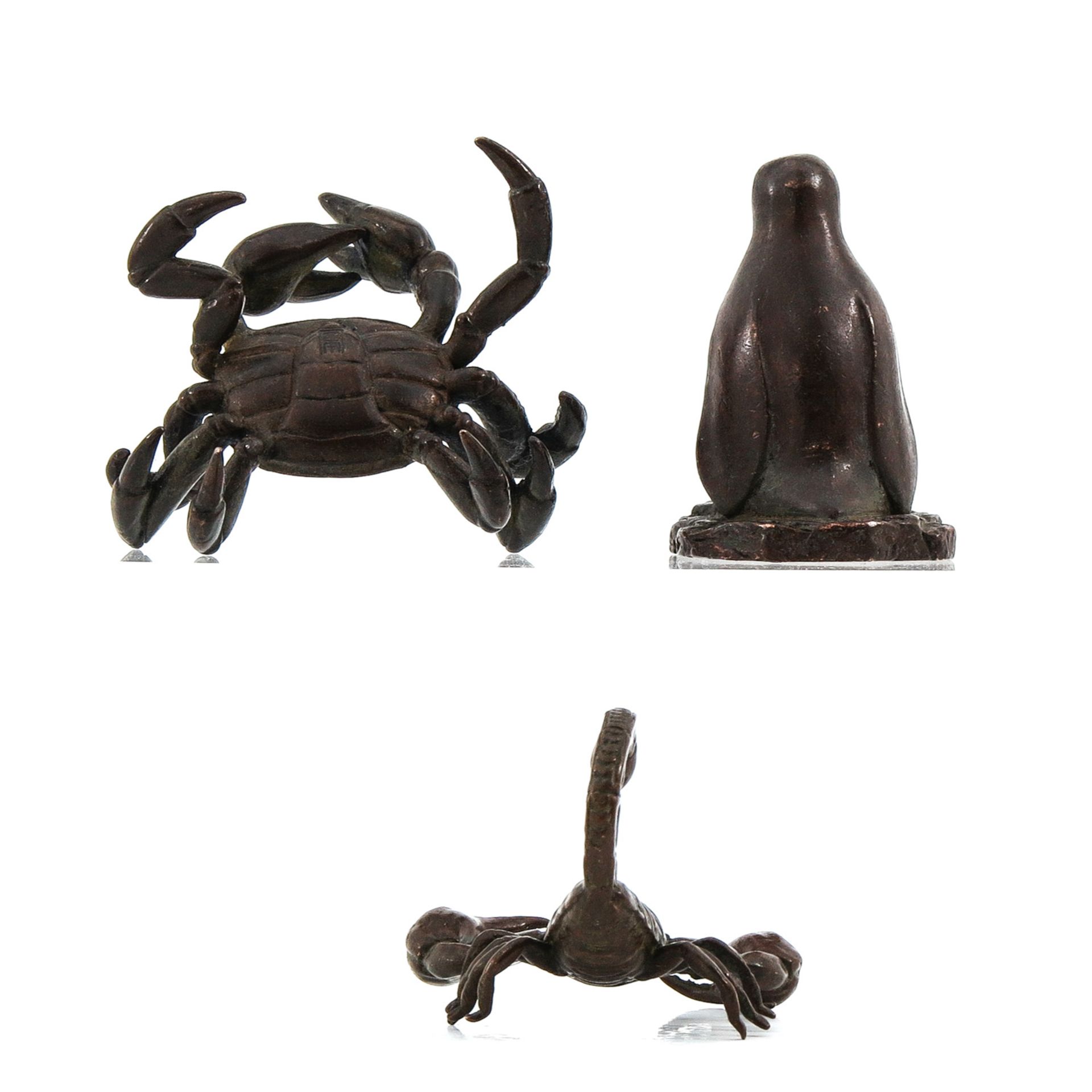 A Collection of 3 Small Bronze Sculptures - Bild 3 aus 10