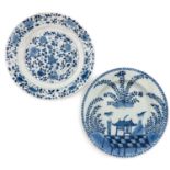 A Lot of 2 Blue and White Plates