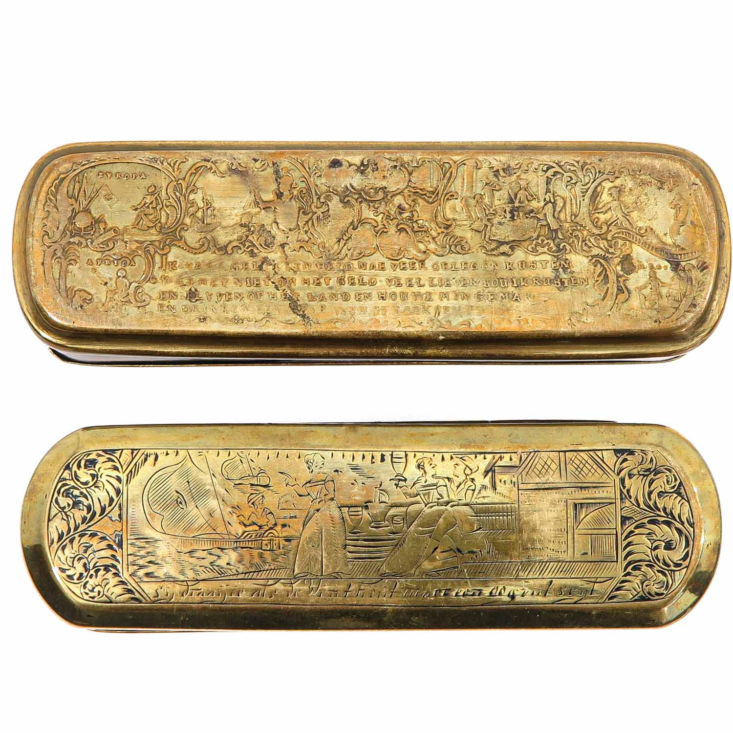 A Lot of 2 18th Century Copper Tobacco Boxes - Image 6 of 10