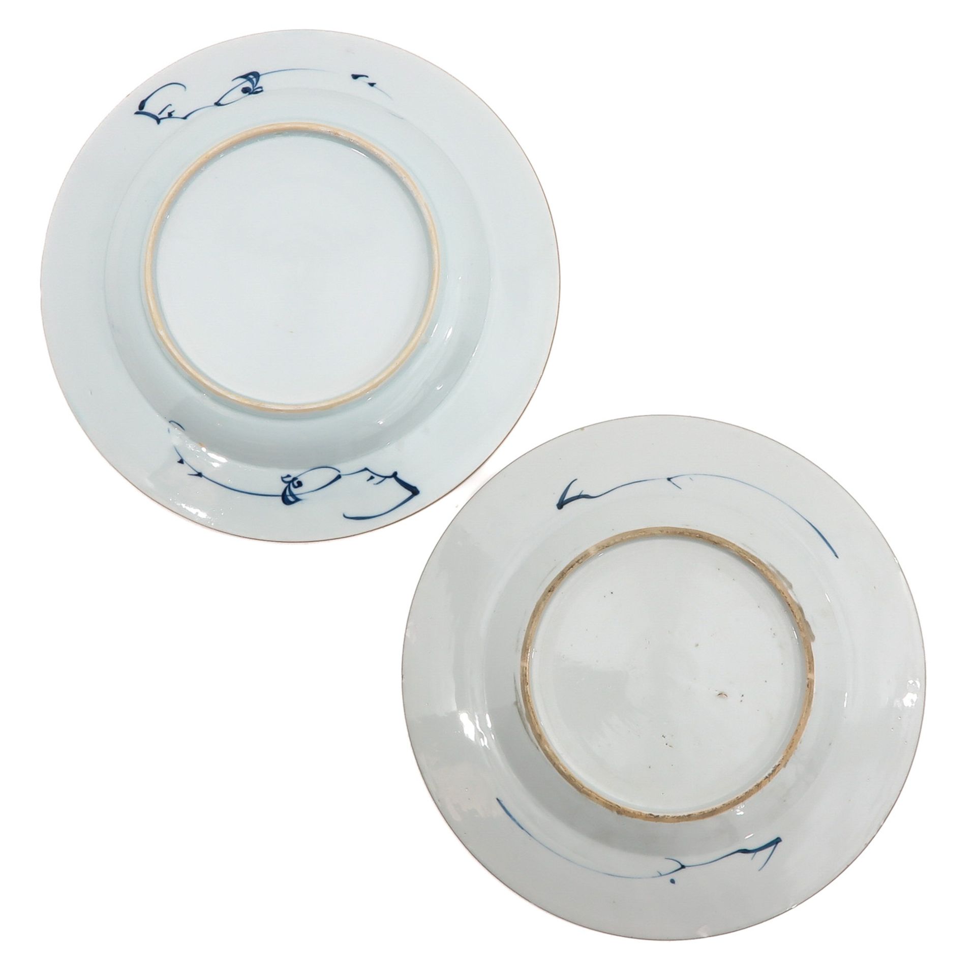 A Lot of 2 Blue and White Plates - Image 2 of 10