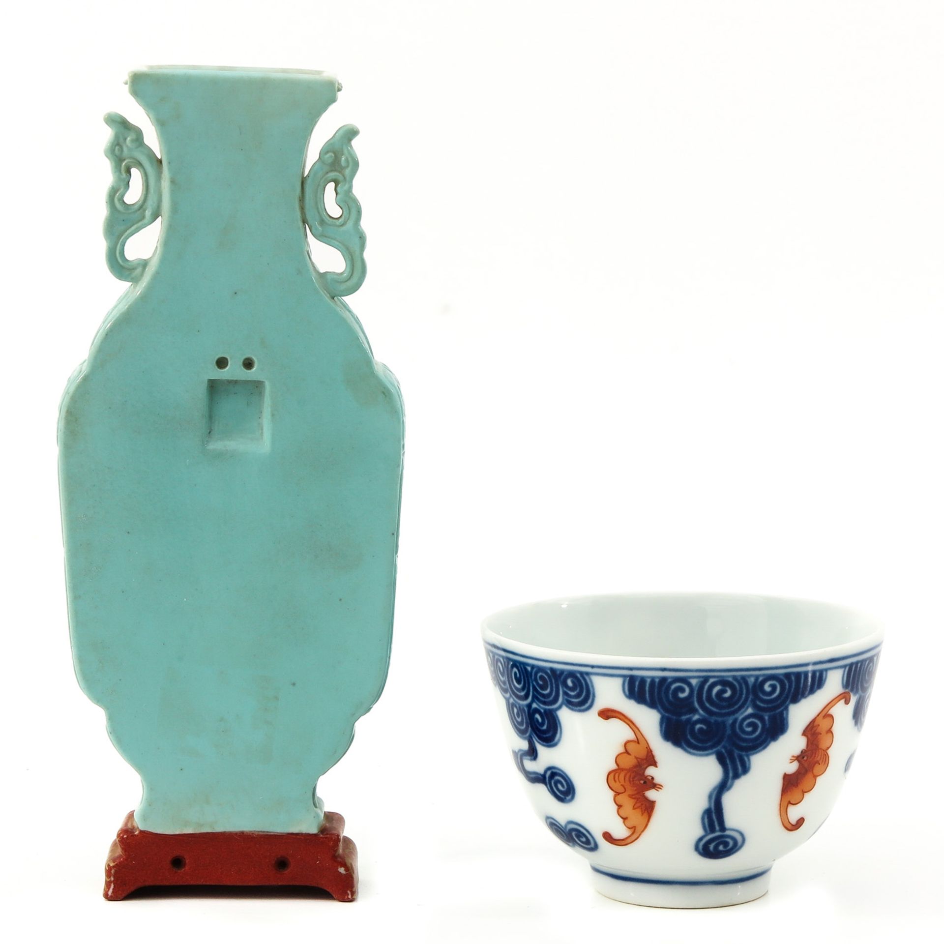 A Wall Vase and Cup - Image 3 of 10