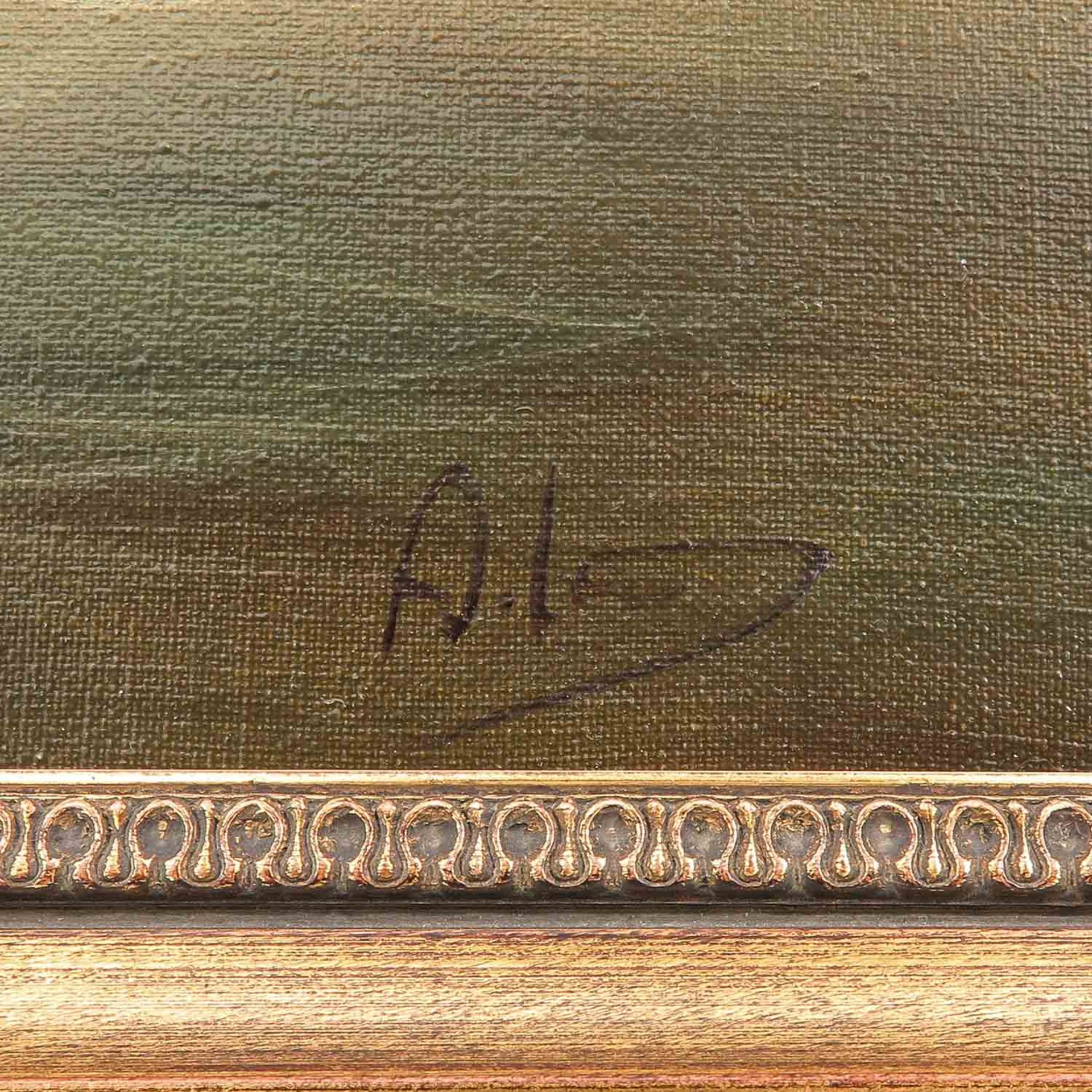 A Signed Oil on Canvas - Bild 3 aus 6