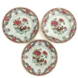 A Series of 3 Famille Rose Chargers