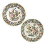 A Pair of Famille Verte Plates