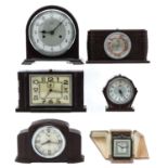 A Collection of 6 Bakelite Clocks