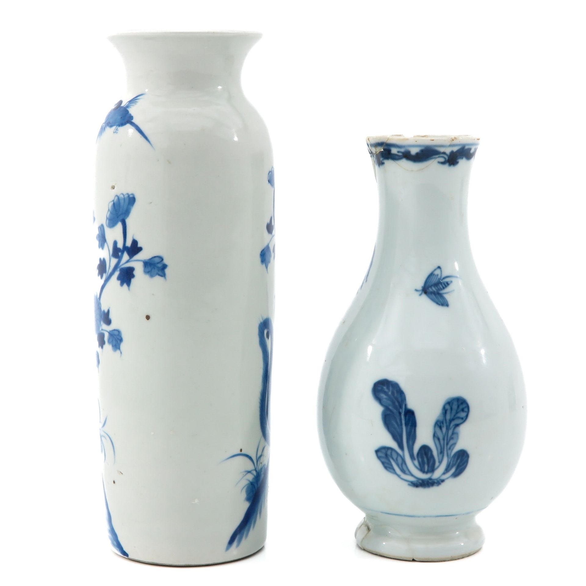 A Lot of 2 Blue and White Vases - Image 3 of 10