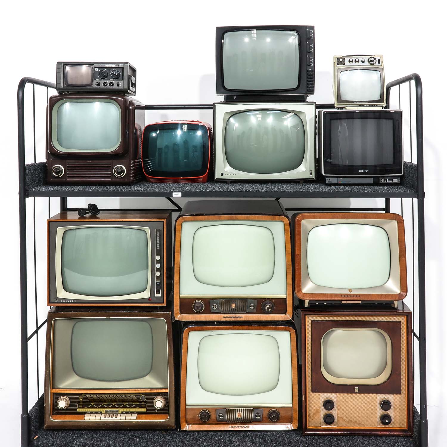 A Collection of 13 Vintage Televisions