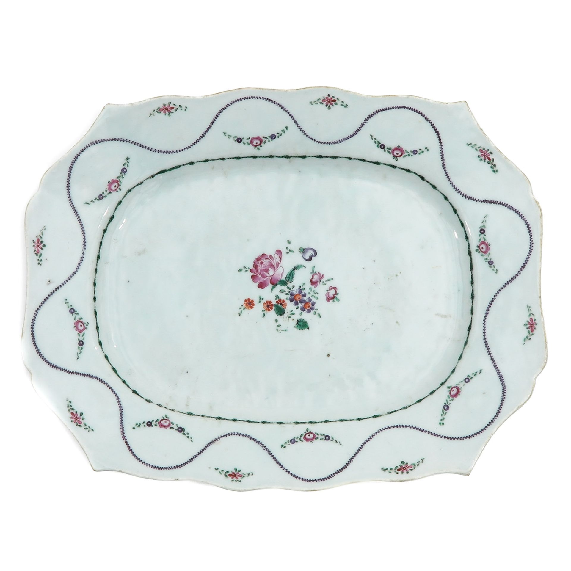 A Lot of 3 Famille Rose Serving Trays - Bild 7 aus 10
