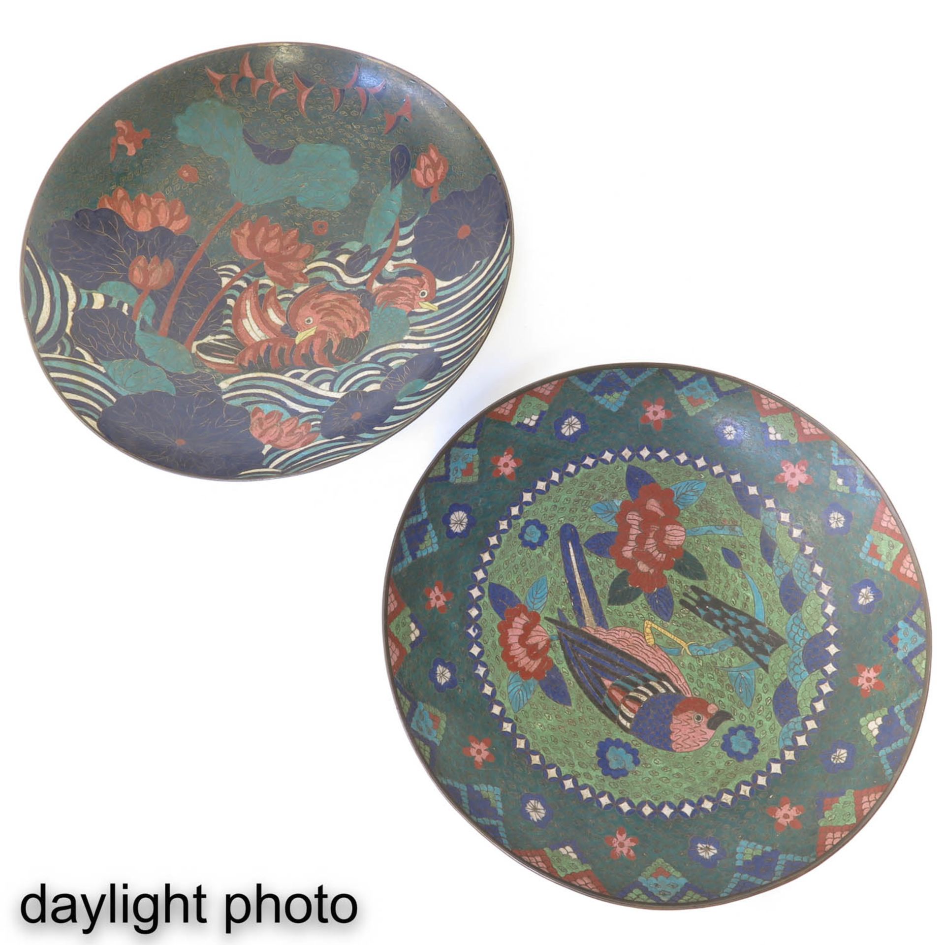 A Pair of Cloisonne Chargers - Image 7 of 10