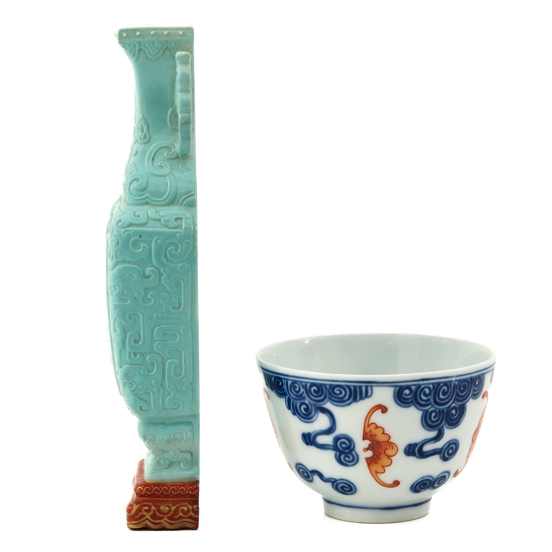 A Wall Vase and Cup - Image 2 of 10