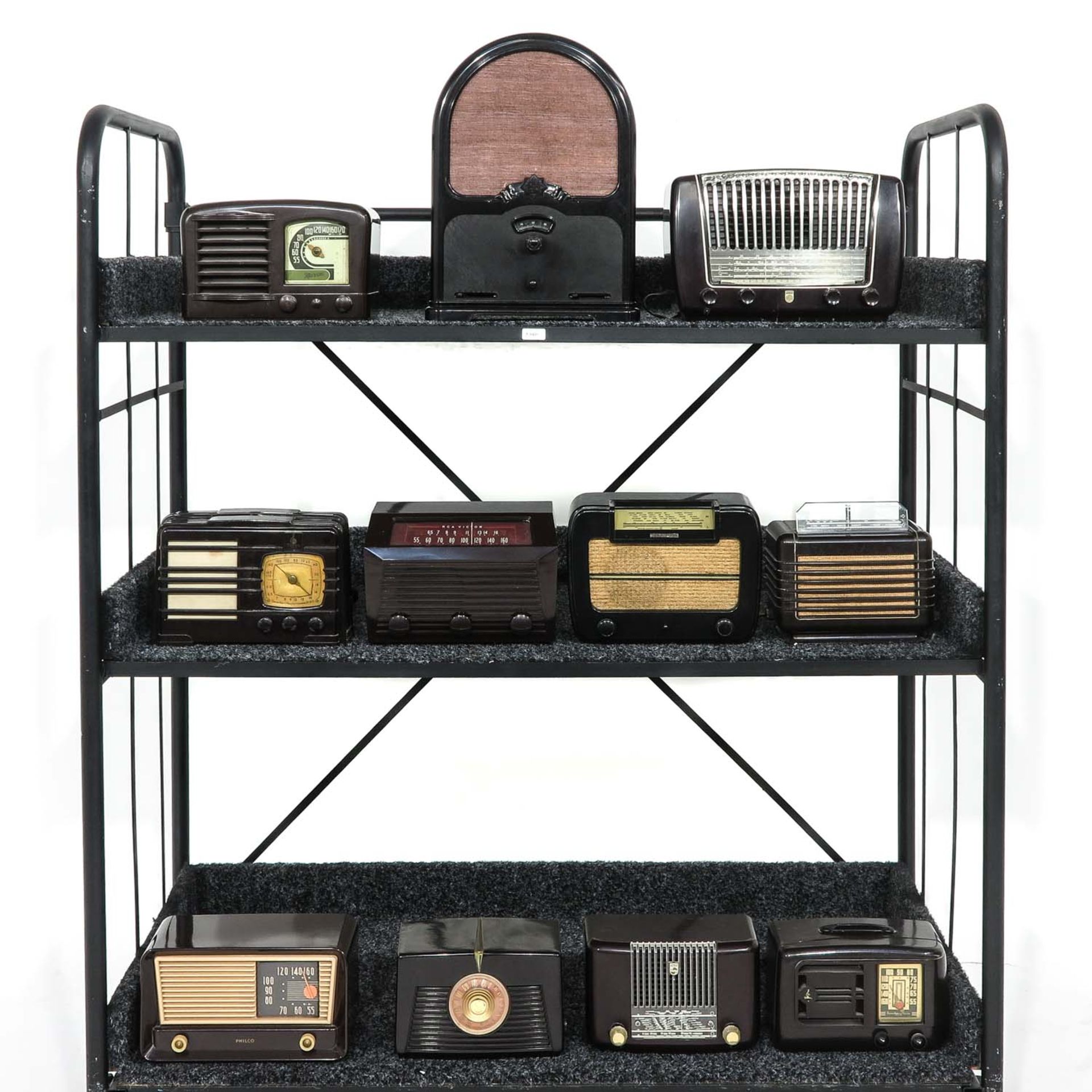 A Collection of 11 Vintage Radios