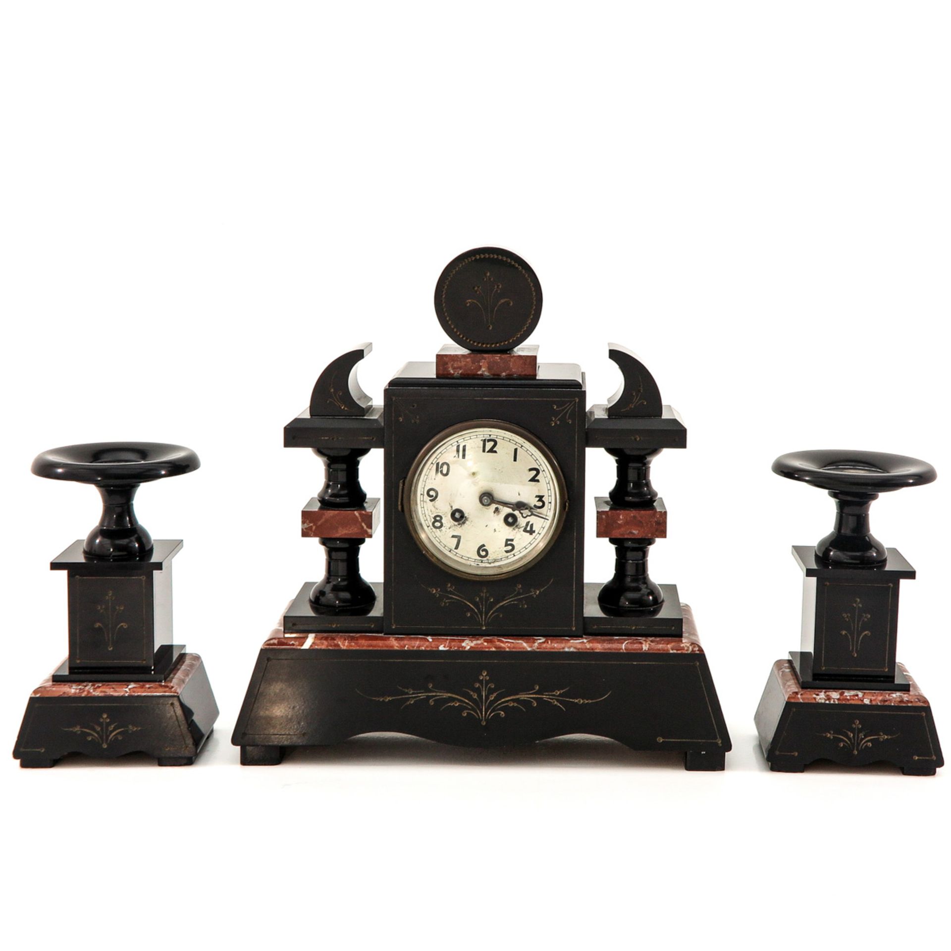 A 19th Century 3 Piece Clock Set