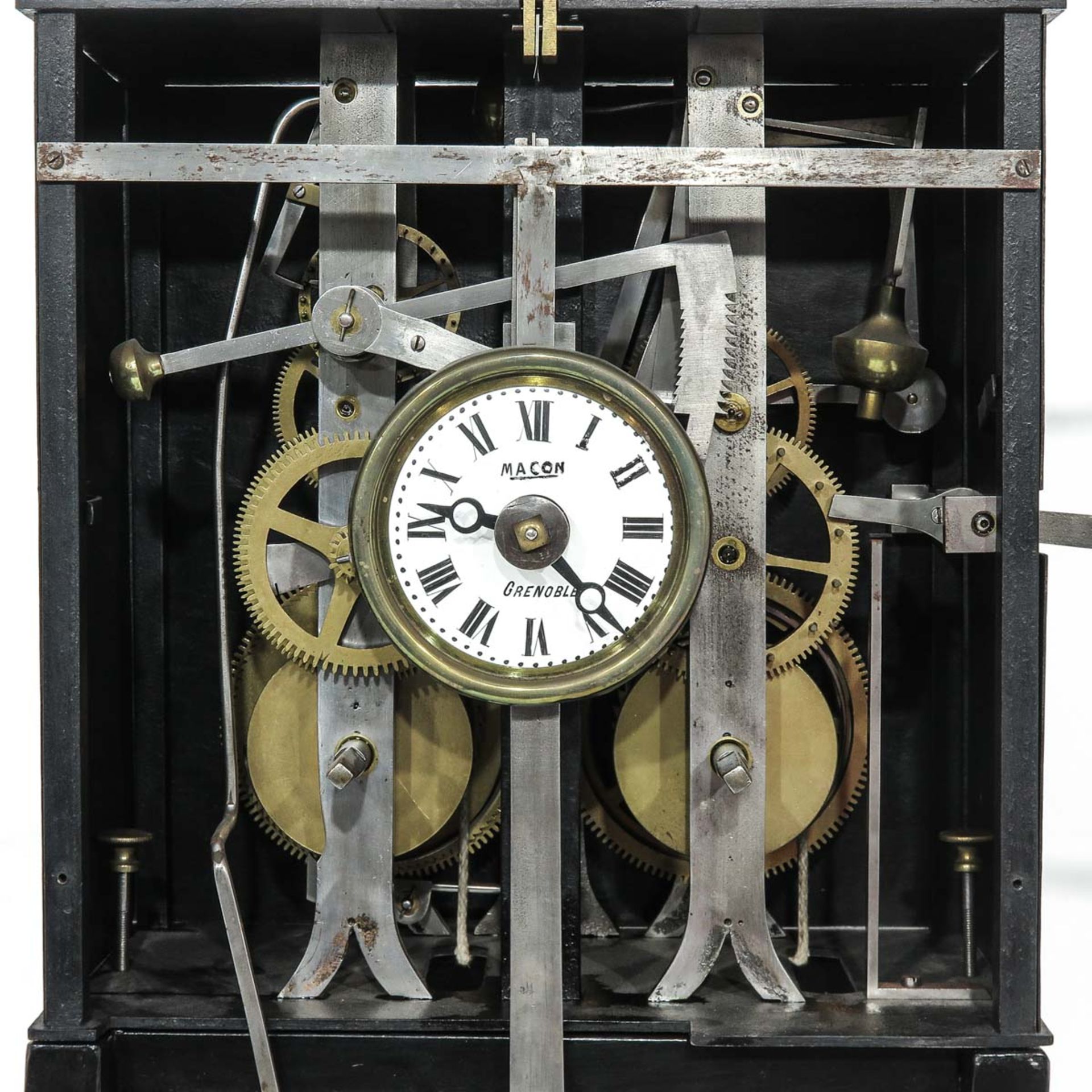 A Turret Clock or Torenuurwerk Signed Macon Grenoble - Bild 4 aus 9