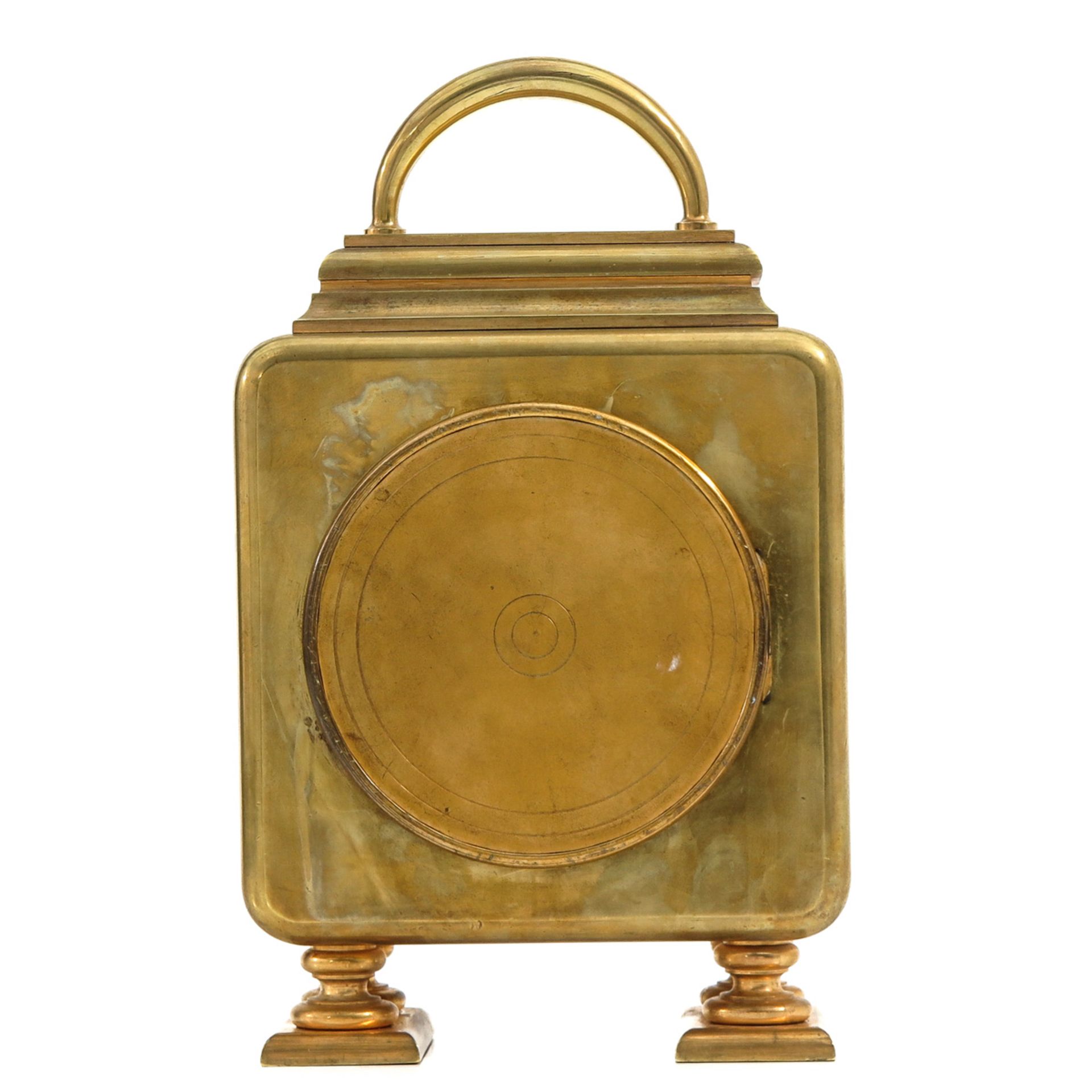 A Brass Table Clock Circa 1920 - Bild 3 aus 7