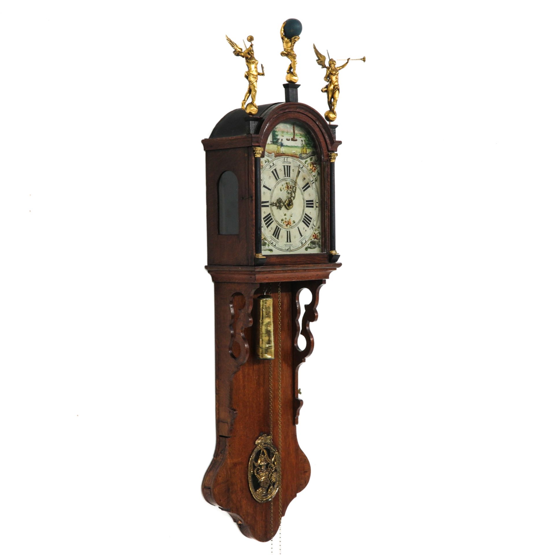 A 19th Century Friesland Wall Clock or Staartklok - Bild 2 aus 10