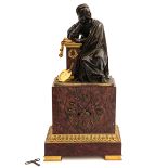 A 19th Century Bronze on Marble Base Pendule