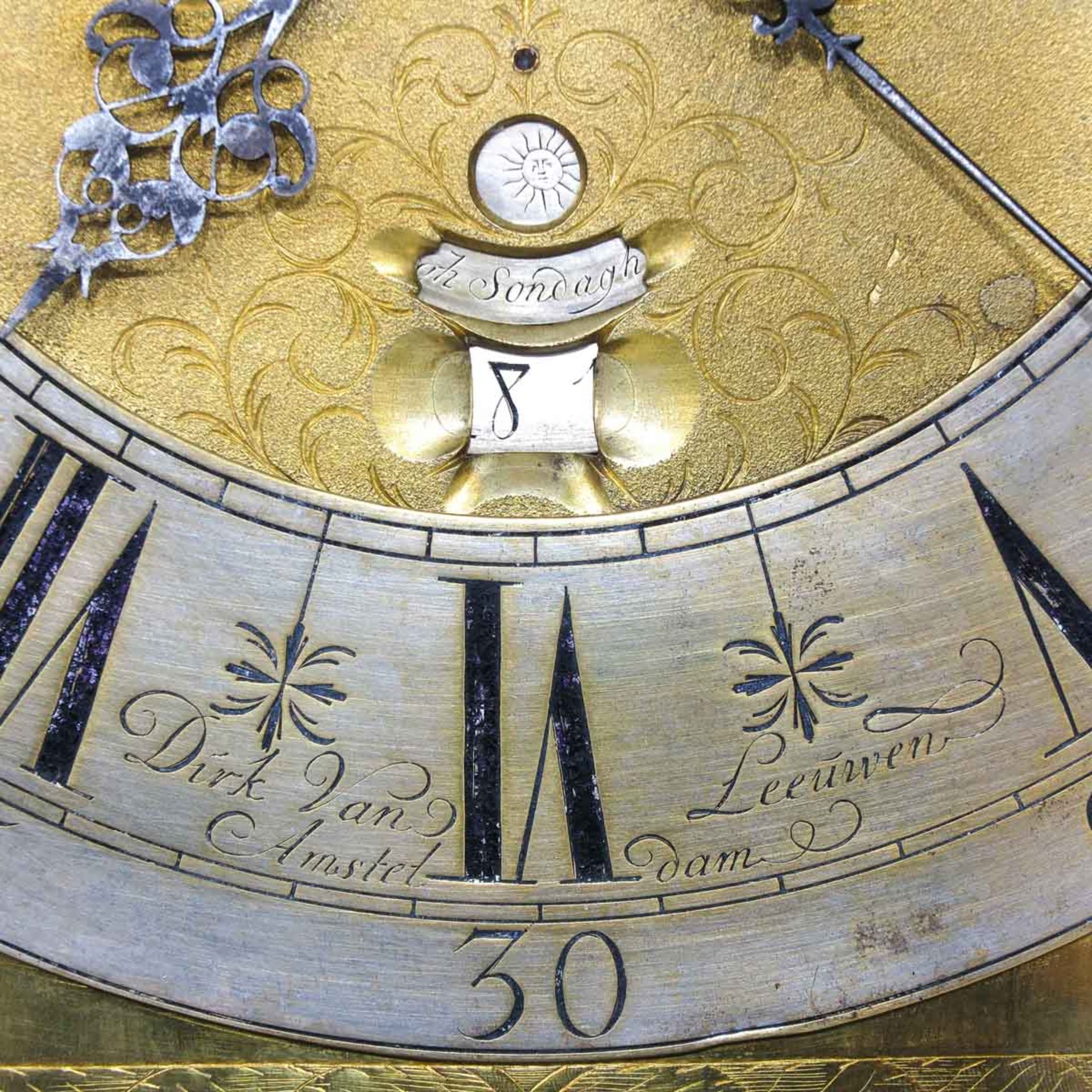 A Standing Clock Signed Dirk van Leeuwen Circa 1720 - Image 6 of 10