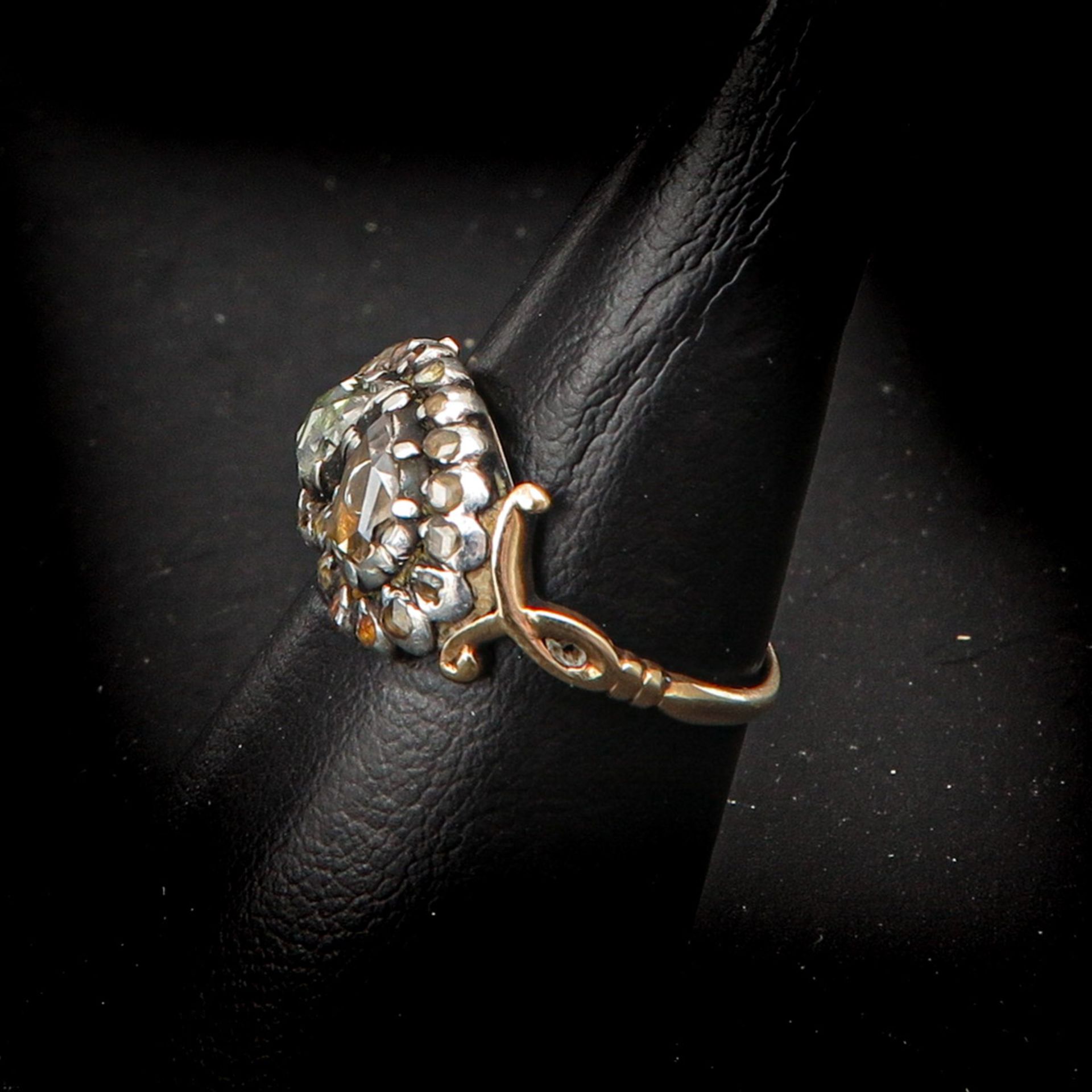 A Ladies Silver over Gold Ladies Diamond Ring - Image 2 of 2