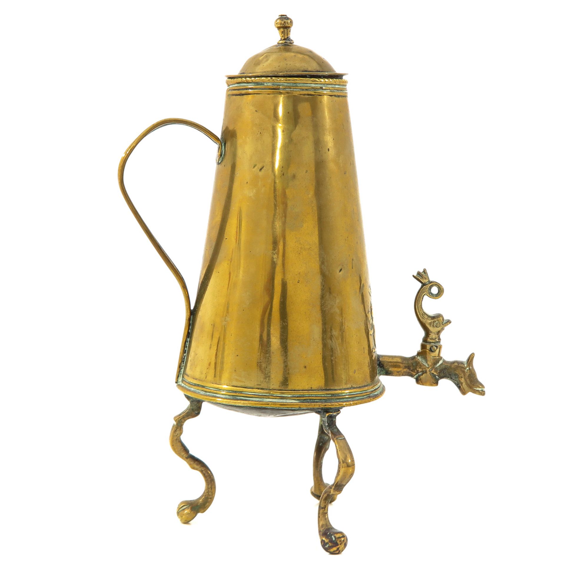 A Brass 18th Century Jug - Bild 3 aus 9