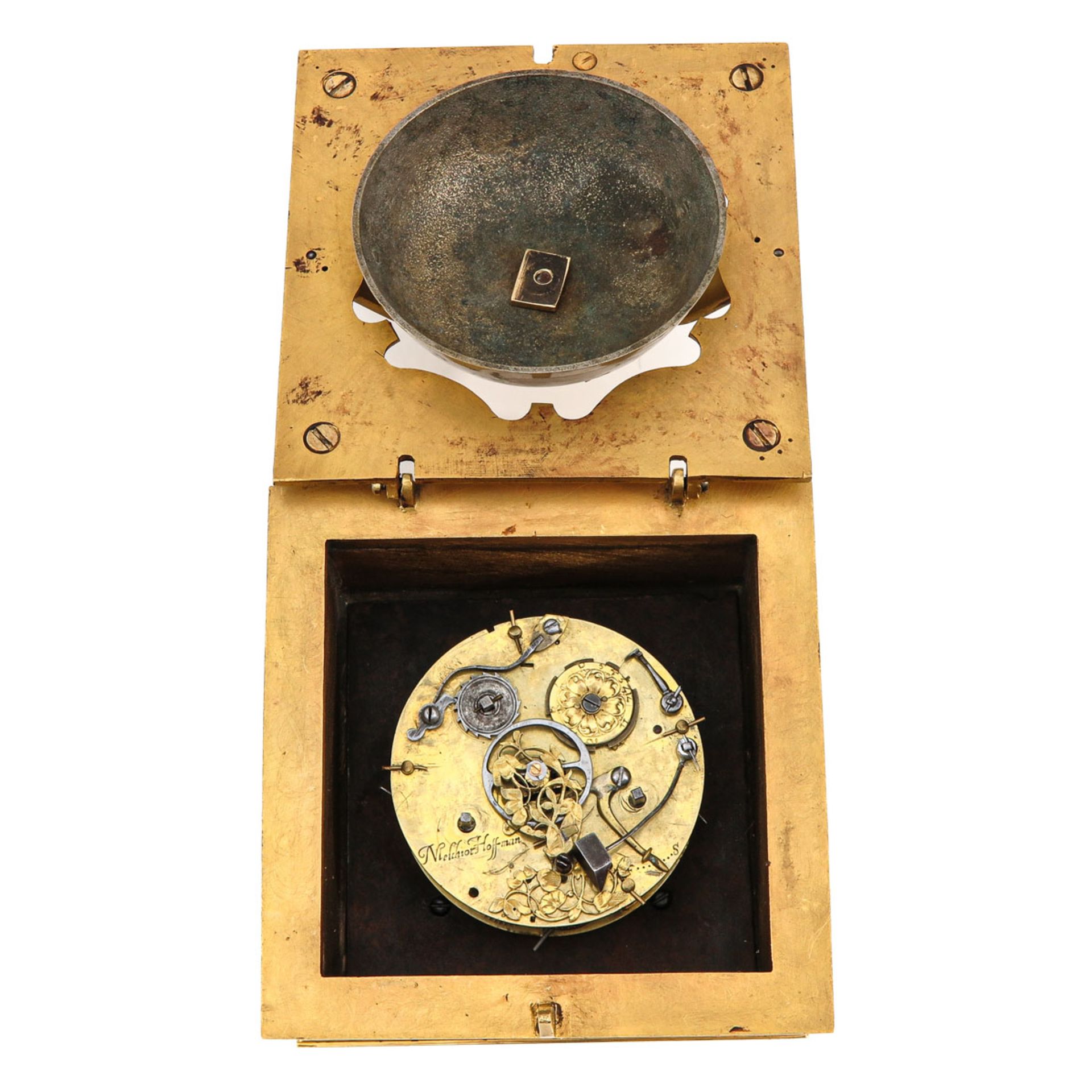 A 17th Century German Box Clock Signed Melchior Hoffman - Bild 7 aus 9