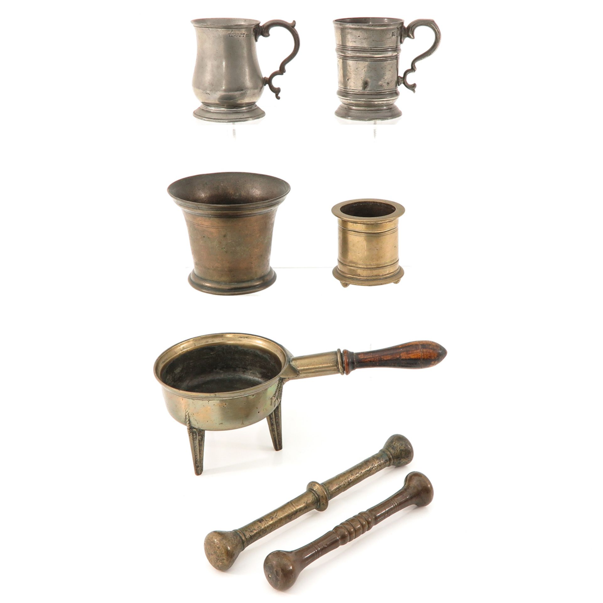 A Collection of Copper and Pewter