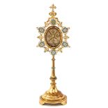 A Gold Plated Brass Reliquary with Relic of Saint Catherine Laboure