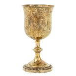 A Gold Plated Silver Chalice