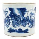 A Blue and White Brush Pot