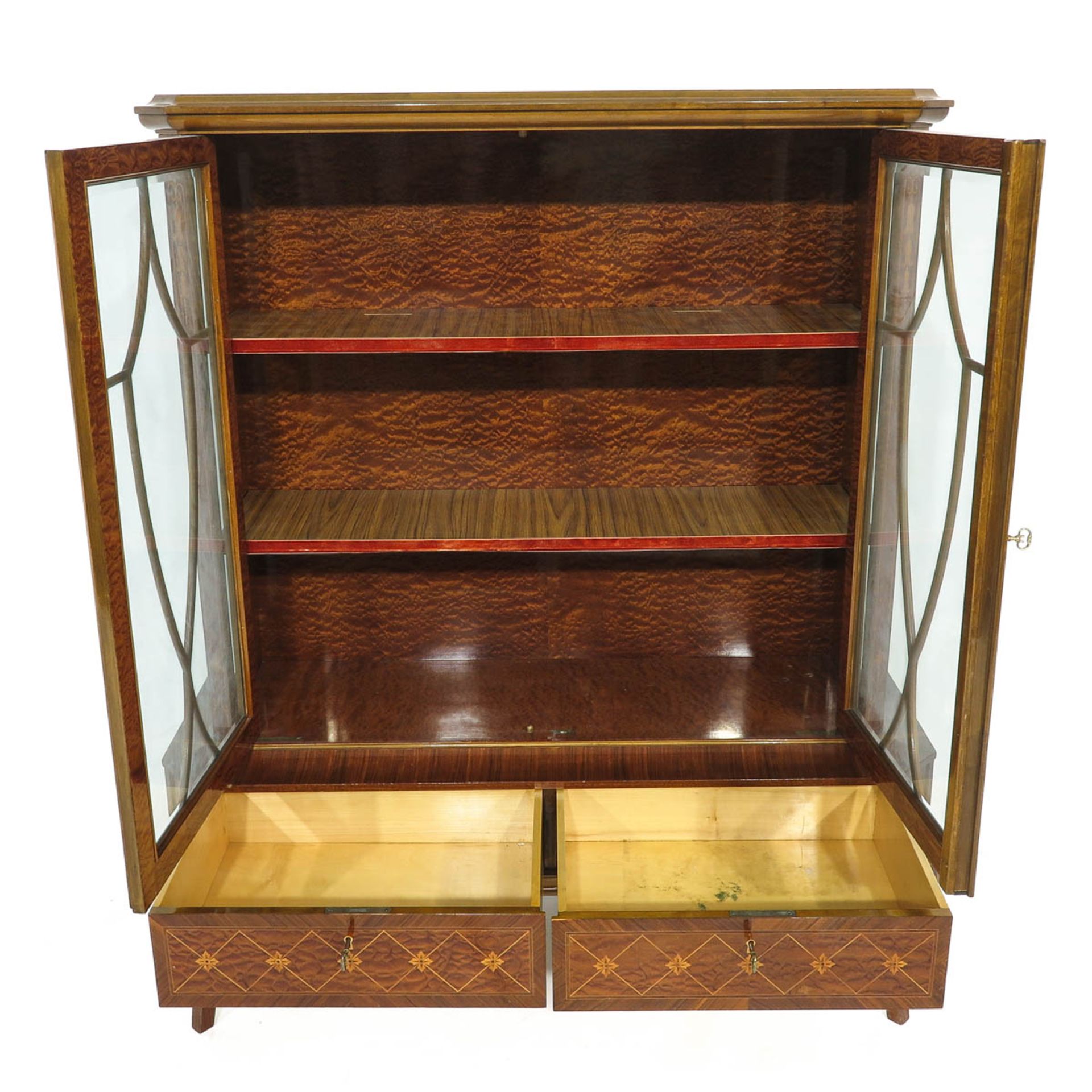 A Walnut Vitrine - Image 5 of 10