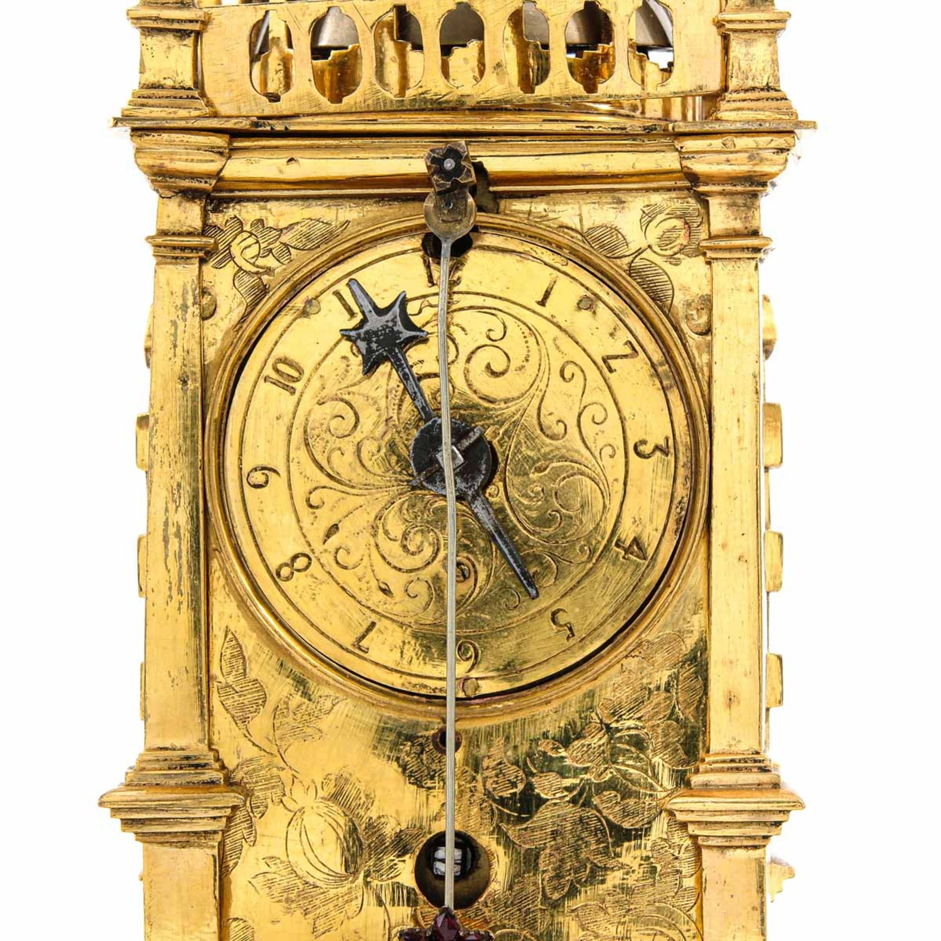 A 17th Century Gilded Turmuhr Clock - Image 5 of 10