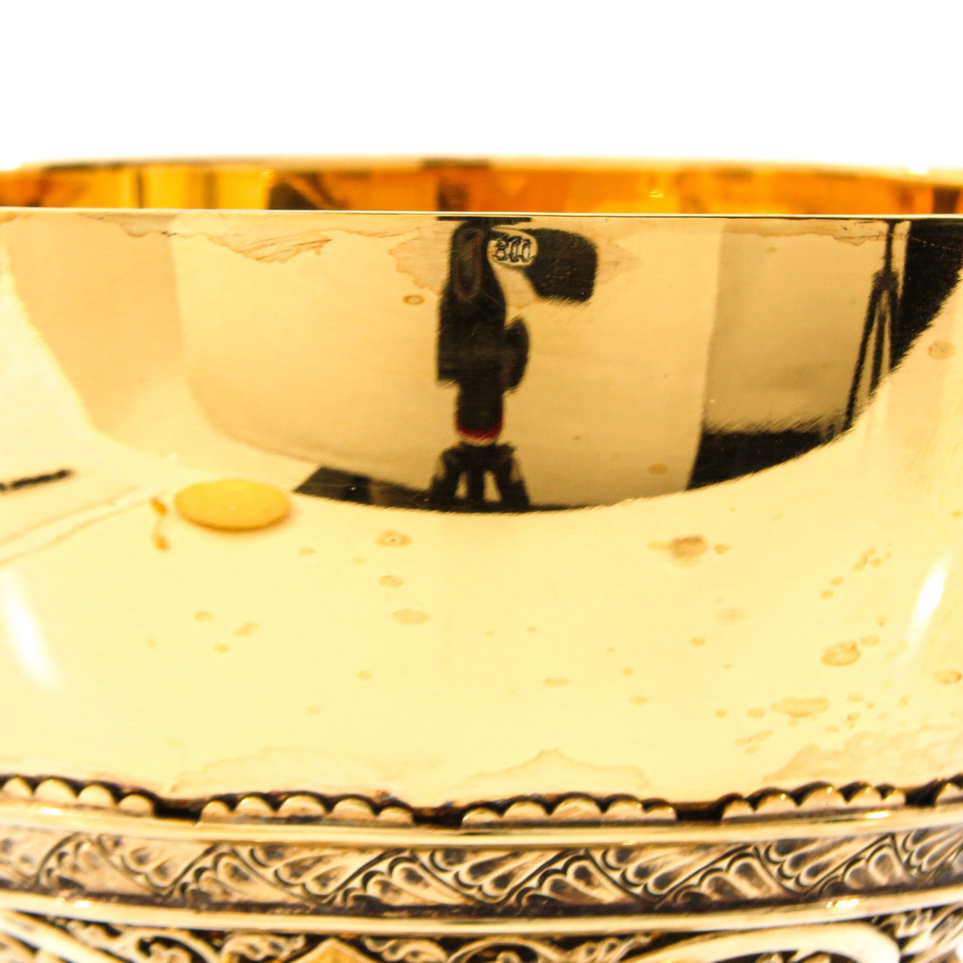 A Gold Plated Silver Chalice - Bild 8 aus 10