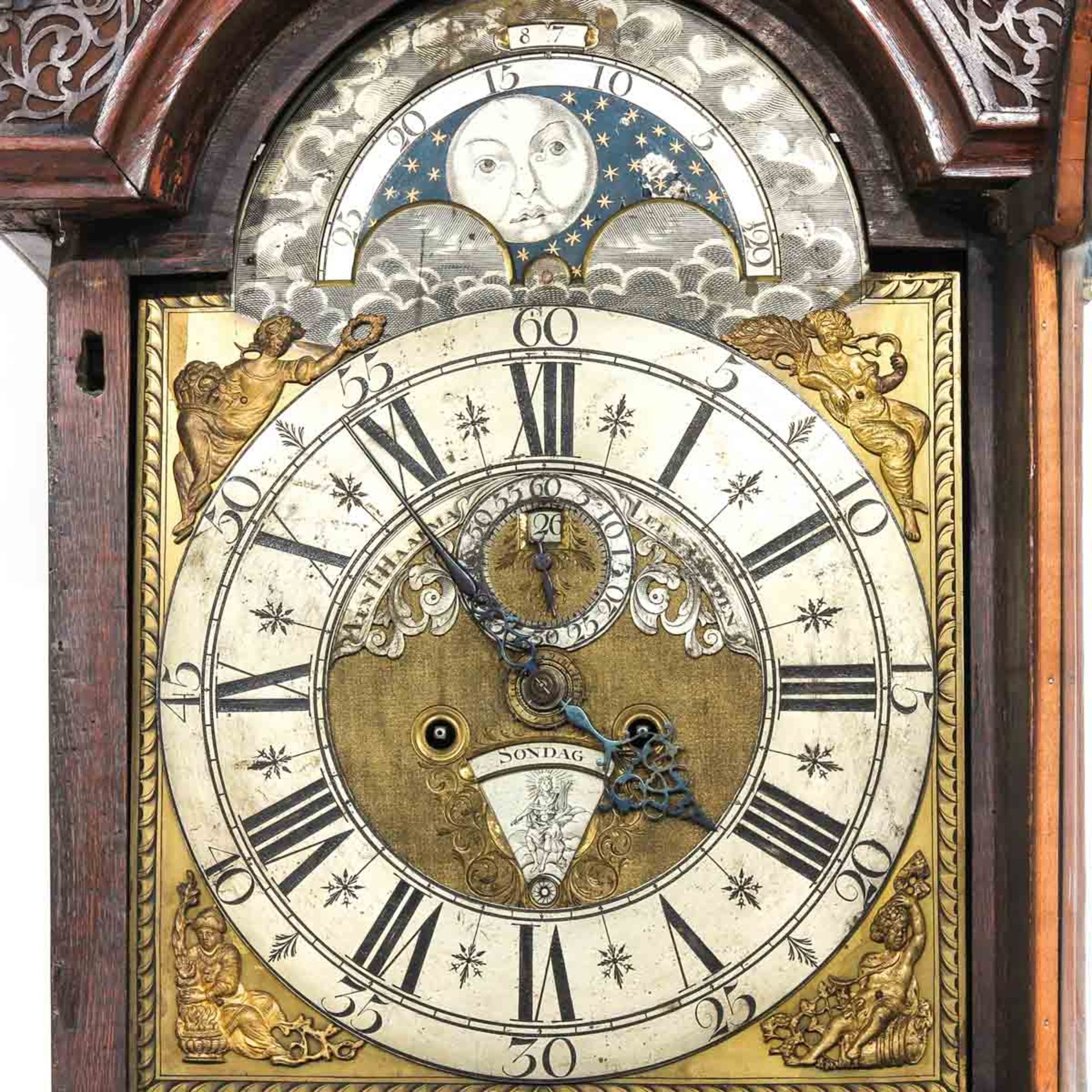 A Standing Clock Signed A en T Haakma Leeuwarden Circa 1750 - Bild 4 aus 10