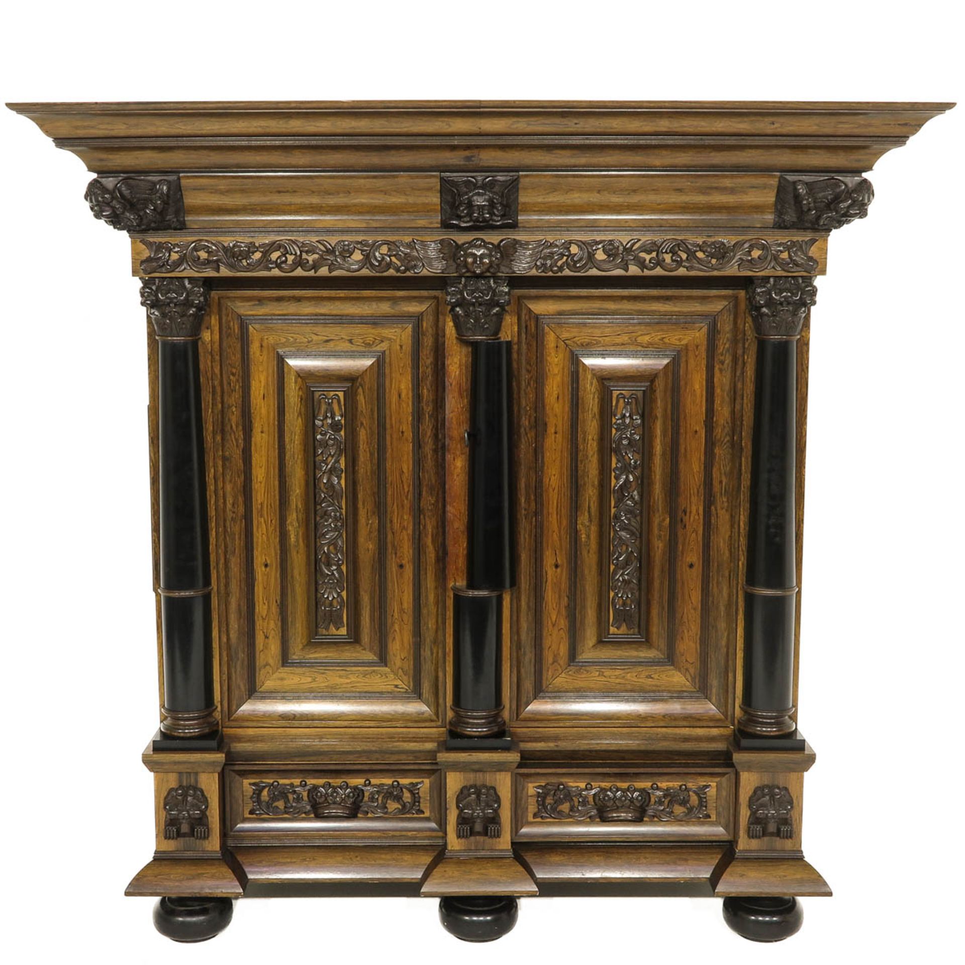 A Very Beautifully Carved Cabinet or Kussenkast