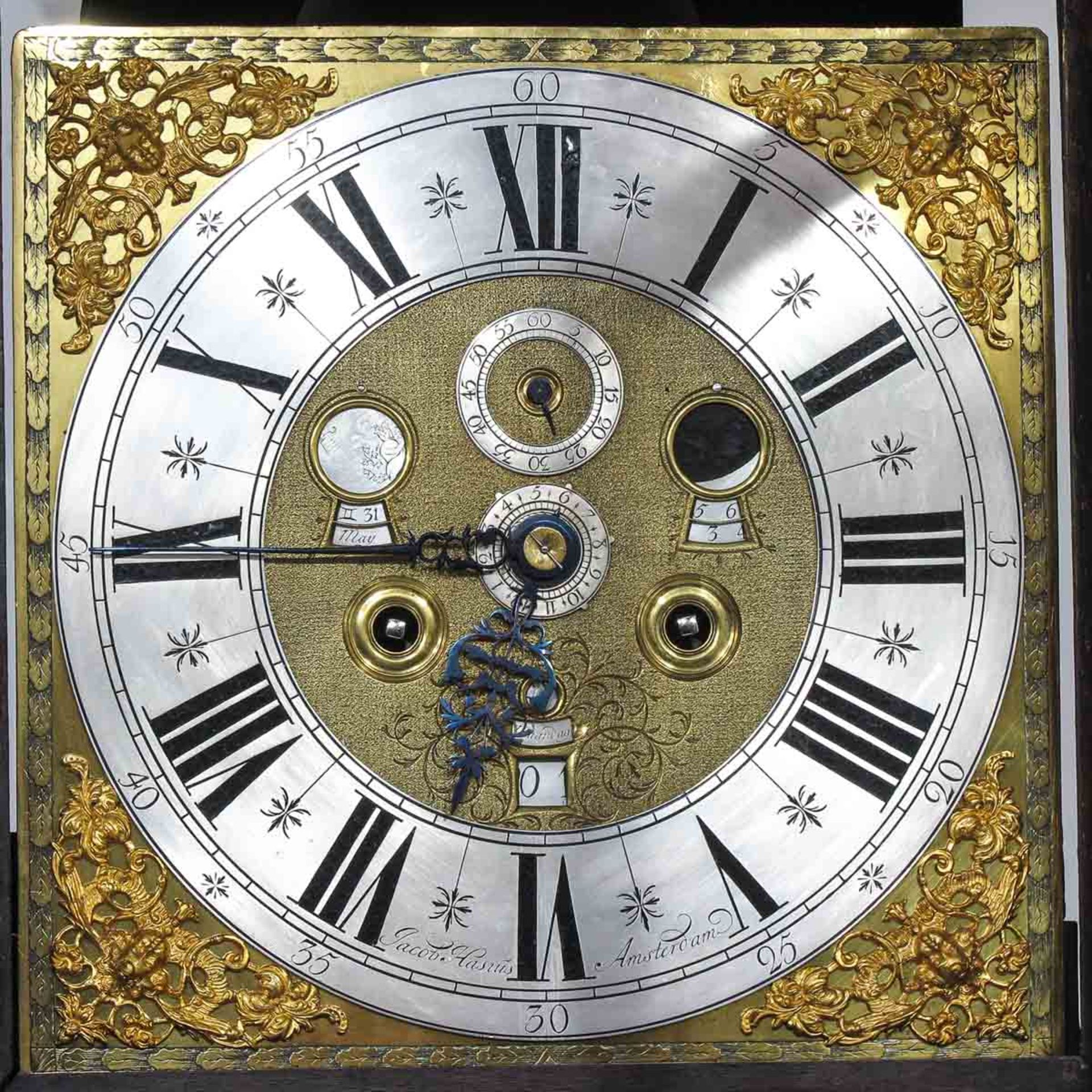 An Amsterdam Standing Clock Signed Jacob Hasius Circa 1725 - Image 4 of 10