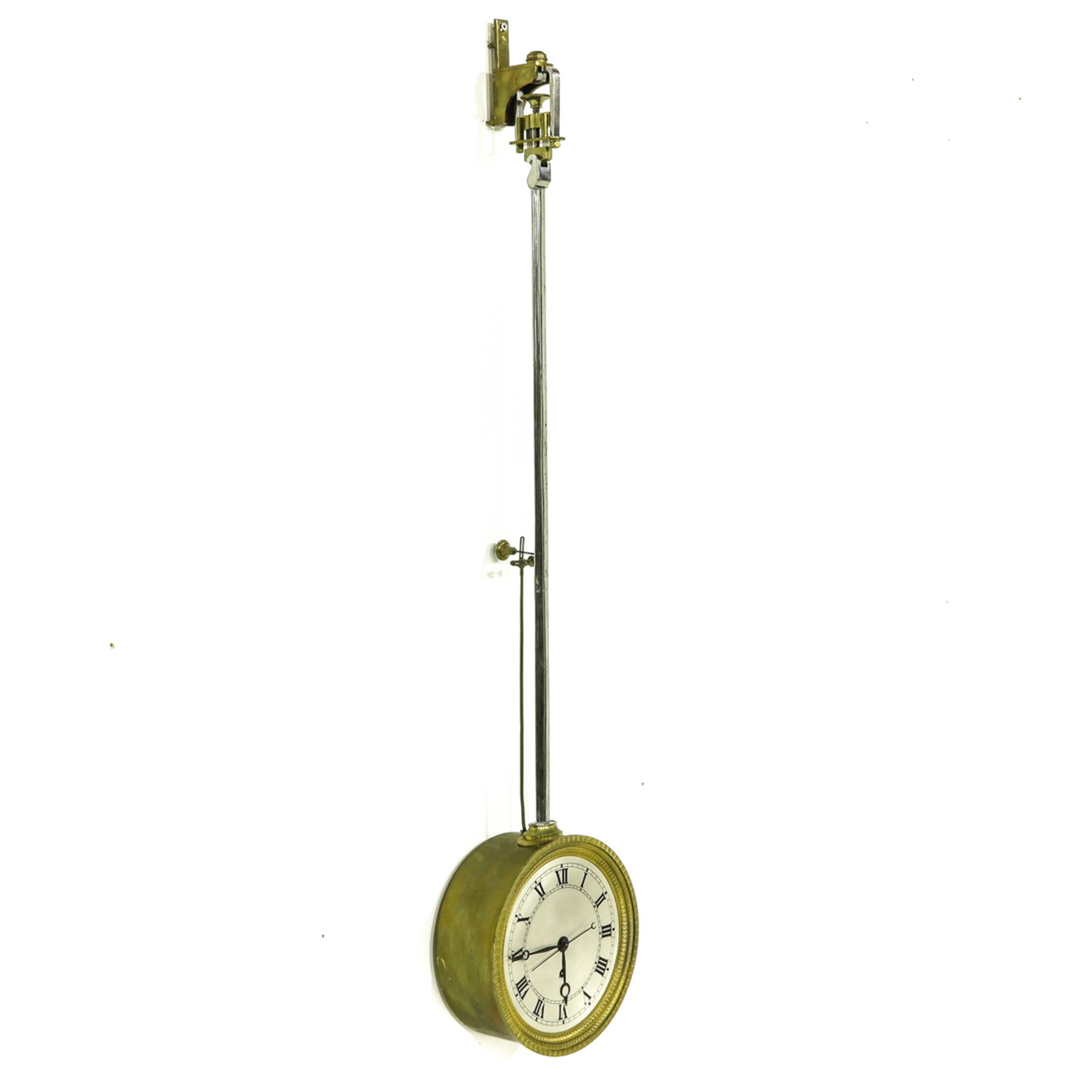 A 19th Century French Fire Gilt Wall Clock - Image 2 of 7